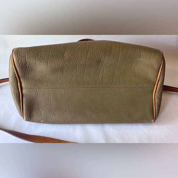 Dooney & Bourke Vintage Classic AWL Leather Shoulder Satchel Bag Taupe - Picture 8 of 10